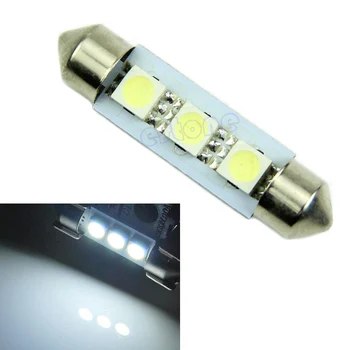 2020 Naujas 41mm 3 SMD 5050 LED Vaiskiai Balta Automobilio Salono gerą Šviesos Lempos Lemputė Naujas