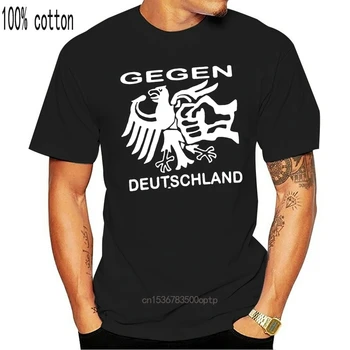 Gegen Deutschland schwarz S-5XL Antifa Punk Animacinių filmų tee marškinėliai homme aukštos kokybės viršų tees