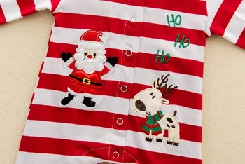 0-24T senas Kalėdų berniukų ir mergaičių karšto parduoti festivalis romper Santa Claus išsiuvinėtais elnių Kalėdų kūdikis jumpsuit