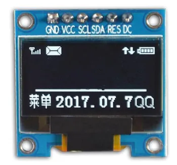 0.96 colių 6P SPI Balta/Mėlyna/Geltona Mėlyna OLED Modulis SSD1315 IC Suderinama SSD1306 IIC Sąsaja 128*64
