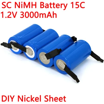 1.2 v SC 3000mAh 21410 Ni-MH baterija, dėl Dulkių siurblys Sweeper Drone Elektros audra baterija PASIDARYK pats nikelio lapas