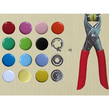 10 Spalvų 10mm Maišyti spalvas Apribota Šakės Snap Mygtukų Tvirtinimo spaustukais Patrankas +tiekėjas įrankis
