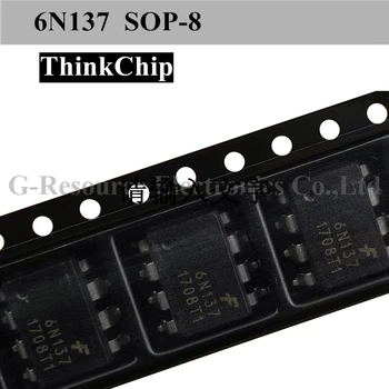 (10 vnt.), 6N137 SMD SOP-8 10M OCEP Optocoupler EL6N137 SOP8