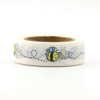 10M Mielas Dekoratyvinis Bitės Spausdinti Washi Tape Vabzdžių 
