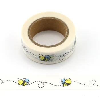 10M Mielas Dekoratyvinis Bitės Spausdinti Washi Tape Vabzdžių 