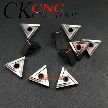 10vnt TNGG160404R-C Metalo išorinis apskritimas, keramikos trikampio juostinėmis ašmenys PT3000 cnc tekinimo originalus TNGG1604 karbido įdėklai