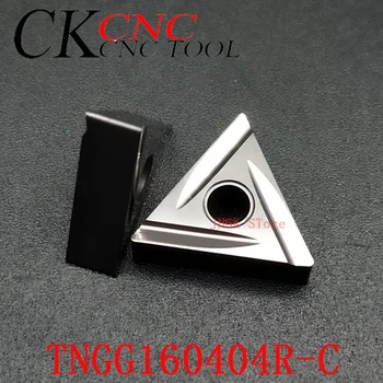 10vnt TNGG160404R-C Metalo išorinis apskritimas, keramikos trikampio juostinėmis ašmenys PT3000 cnc tekinimo originalus TNGG1604 karbido įdėklai