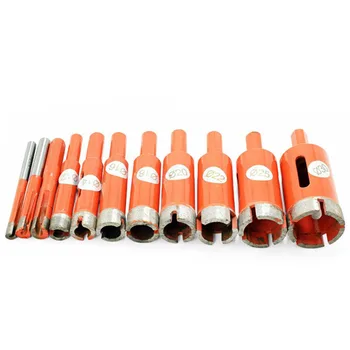 11PCS/Set Orange 6-30mm Marmuro Atidarytuvas Diamond Core Tiek Skylę Pamačiau, Gręžimo karūnos, Skirtos Marmuro, Granito Plytų, Plytelių, Keramikos, Betono Gręžimo