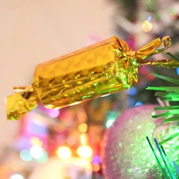 12pcs/maišas Kalėdų Eglutė pakabukas ilgis 7cm formos saldainiai Kalėdų Ornamentu spalvinga Mini Dovanų dėžutės Naujųjų Metų dekoratyviniai Papuošimai