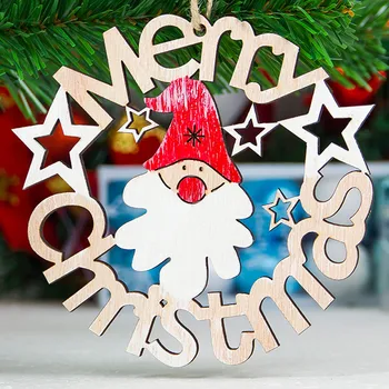 12x13cm Medinių Kalėdų Senelio Elnių Kalėdų Raidžių Mini Pakabukai Kalėdų Eglutės Kabo Dekoro Kalėdinė Dekoracija