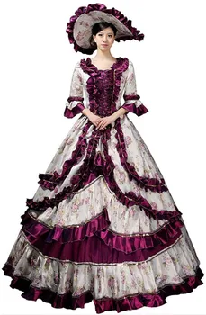 18 A. suknelė Renesanso Rokoko stiliaus Suknelė marija Antuanetė Kostiumų kamuolys suknelė Royal Court Suknelė Retro Baroko Drabužiai