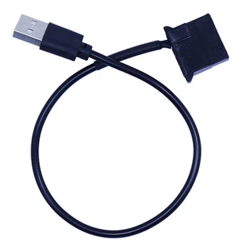 1Pc 30cm, USB į 4 Pin Molex Ventiliatoriaus Maitinimo Kabelis Kompiuterio Atveju Adapterio Laido 4Pin moterį, 5V USB Male USB Adapterio Kabelis