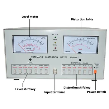 1PC TDM1911 iškraipymo testeris 110/220V, automatinis iškraipymų matuoklis 0.01% - 30% garso iškraipymų matuoklis