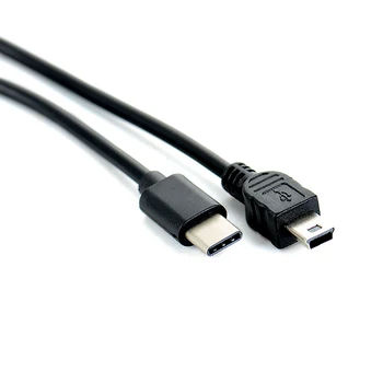 1pc USB Tipas-c, Mini USB Kabelis, USB-C Vyrų į Mini-B Male Konverteris Adapteris Sukelti Duomenų Kabelis 30cm