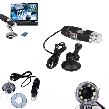 1pcs 1000X 8 LED Skaitmeninį USB Mikroskopą, Šviesos, Elektros Nešiojamą Mikroskopai Siurbimo Priemonė Skaitmeninis Endoskopą Fotoaparato, Mikroskopo