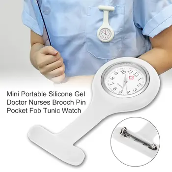 1Pcs Mini Nešiojamieji Silikono Gydytojui, Slaugytojai Kišenėje Fob Žiūrėti kelios Spalvos Sagė Pin Pakabukas 5 Spalvų
