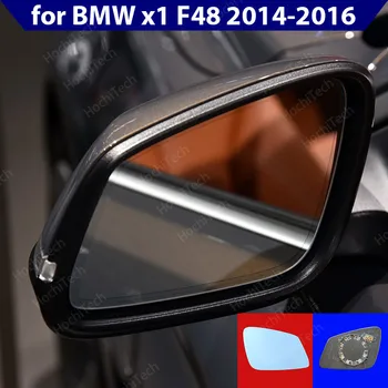 1pcs Šono Wing Blue Šildomas Veidrodis Stiklas Kairėje ir Dešinėje BMW x1 F48 sDrive 16d 18d 18i 20d 20i 25d 25i-2016 m.