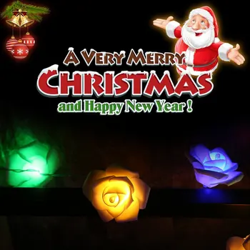 2. 20LEDs Baltosios Rožės Žiedų LED String Žibintai Spalvingas Vestuvių papuošalai Kalėdų String Pasakų Žibintas su baterijomis