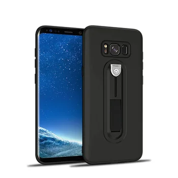 2018 Naujas Hibridinis KOMPIUTERIS + TPU Telefono dėklas Galaxy S8 Su Ištraukiama Atrama Stovėti Silikono Atgal Case For Samsung Galaxy S8 Plius