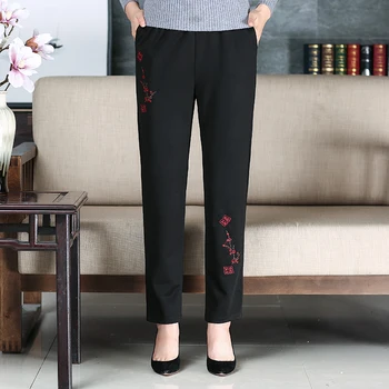 2018 naujas mados moterų ilgas kelnes motina Aukšto Juosmens drabužių rudens kelnės atsitiktinis plius dydis legging Elastinga Juosmens Kelnes XL-4XL