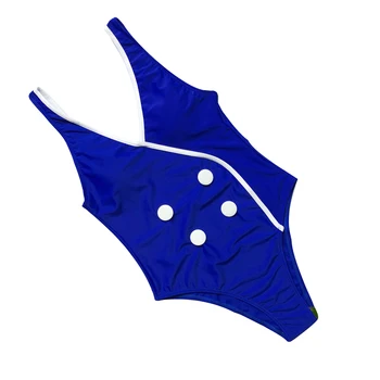 2019 Seksualus vientisi maudymosi kostiumėlį mygtukai Moterų V-Kaklo, maudymosi Kostiumėliai, Moterų Bather Kietas Juodas Diržas Backless Monokini Paplūdimio Maudymosi Kostiumas