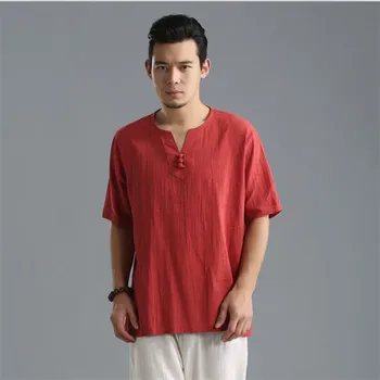 2020 m. naujas stiliaus vyriški V apykaklės trumpas rankovės atsitiktinis Vyrų T-Shirt plius dydis medvilnės skalbiniai Mens Marškinėliai, M-6XL
