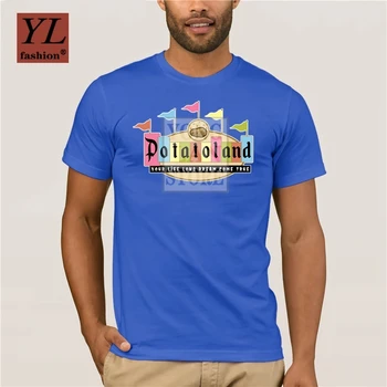 2020 metų Vasaros Mados Gatvė Trumpas Rankovės Marškinėliai Potatoland Retro Pasirašyti marškinėliai