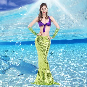 2020 Moterims Seksualus Vasaros plaukimo Suknelės Undinėlės Uodega Suknelė Grožio Žuvų Cosplay Halloween Carnival Išgalvotas Paplūdimio Rūbais Blizgančiais