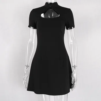 2020 Nauja Gothic lolita Cheongsam Mini suknelė retro trumpas rankovės Šalies Lady Suknelė Harajuku Streetwear