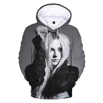 2021 Amerikiečių Dainininkas Muzikos Žvaigždė Avril Lavigne 3D Atspausdintas Vyrų Hoodie Moterų Mados Palaidinukė Kietas Megztinis ilgomis Rankovėmis Hoodies