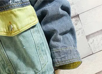 2021 m. Pavasarį, rudenį naujas Japonų Laisvi Džinsai jacekt Vyrų Kailis Atsitiktinis ilgomis rankovėmis Susiuvimo spalvos Džinsai švarkai Viršutiniai drabužiai w1516