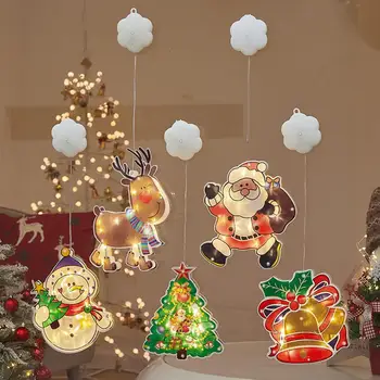 2021 Santa Claus Led Lango Kabo Kambaryje Kalėdų Žiburiai Kalėdų Dekoravimo Sniego Puošimas Švenčių Dekoratyvinis Apšvietimas Su Paketas