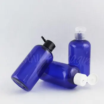 220ML Mėlynas Apvalus Peties Plastikinio Butelio , 220CC Dušo Gelis / Kremas Sub-išpilstymo , Tuščias Kosmetikos Pakuotę ( 24 VNT/Lot )