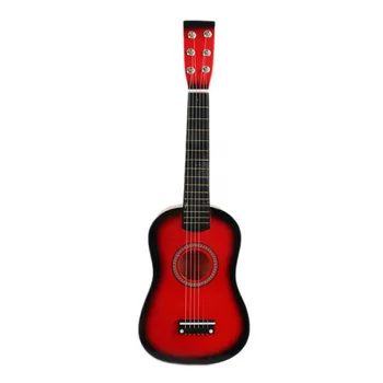 23inch Gitara Mini Gitara Liepų vaiko Muzikinis Žaislas Akustinių Styginis Instrumentas su Plektras 1 String Raudona