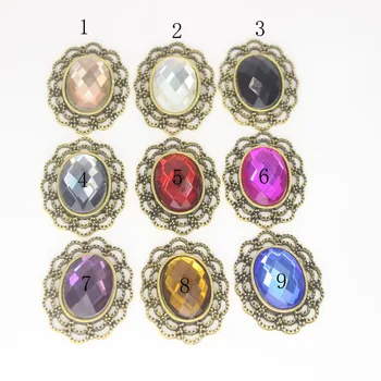 25x31mm Ovalo formos Akrilo deimantų brangakmenių mygtukus, skirtus drabužius, 