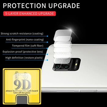 2vnt 9D Grūdinto Stiklo Lęšių apsaugos Xiaomi Redmi 9 Pastaba Pro Max 9s Sudužtų-įrodymas Ultra HD 
