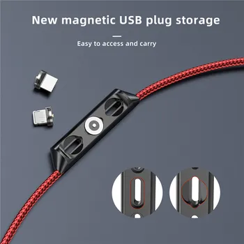 3 1. Magnetinio Kabelio Kištukai Atveju, Micro USB C Tipo Nešiojamų Saugojimo Dėžutė Magnetas Plug Atveju Jungtis Galvos Patarimai Bakas