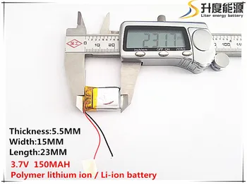 3.7 V 150mAh 551523 Ličio Polimero Li-Po ličio jonų Baterija ląstelių Mp3 MP4 MP5 GPS