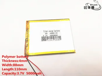 3.7 V,5000mAH 4088110 (polimeras ličio jonų baterija) Li-ion baterija tablet pc 7 colių 8 colių 9inch tablet PC VIDURIO