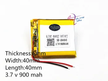 3,7 V ličio polimero baterija 604040 900MAH Litro energijos baterijos navigator garsiakalbis belaidžių ausinių žaislas