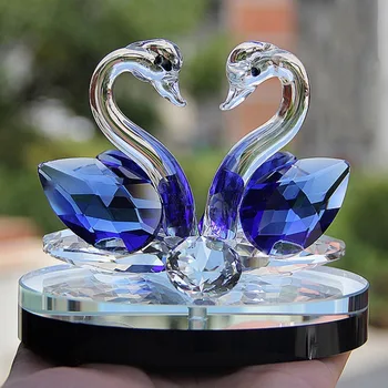 3 Spalvų Kūrybos Swan Kristalų, Stiklo Paveikslas Prespapjė Ornamentu Dekoro Kolekcija Kambarį Darbalaukio Papuošalai Namų Dekoro