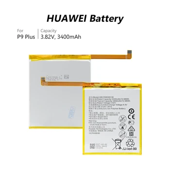 3400mAh Ličio HB376883ECW išmanusis Telefonas, Baterija Huawei P9 Plius VIE-AL10 L09 29 Li-Po Ličio polimerų Įkraunamą telefono baterija