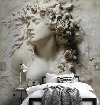 3D Iškilumo Mergina Tapetai Sienos Freskos HD Atspausdinta Nuotrauka Sienų Freskomis, Miegamojo Pav Sienos Popieriaus Ritinį Sienų Dangos Užsakymą