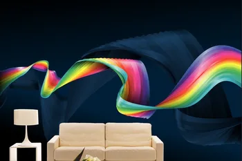 3D stereoskopinis Meno Juostelės gyvenamasis kambarys sofos, miegamojo, TV foną tapetai, freskos fone nestandartinių dydžių