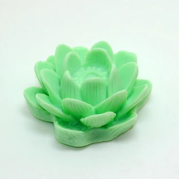 3D žydi lotus silikono rankų darbo gėlių muilo pelėsių žvakių liejimo formos