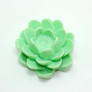 3D žydi lotus silikono rankų darbo gėlių muilo pelėsių žvakių liejimo formos