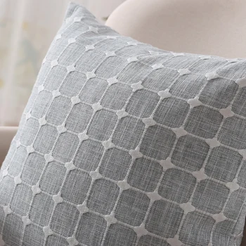 40x40/45x45cm Paprastas pledas, siuvinėta pagalvėlė padengti medvilnės skalbiniai, sofos aikštėje mesti pagalvės užvalkalą tinklelis juosmens pagalvę padengti