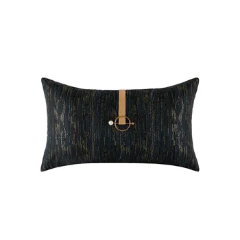 45x45/50x30cm mordern prabanga juoda pagalvėlė padengti geometrinis žakardo užvalkalas sofa-dekoratyvinis slivery tekstūros pagalvę padengti