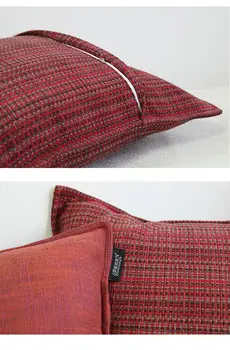 45x45/50X50/50x30cm paprasta vyno raudona houndstooth patikrinti pagalvėlė padengti grotelės žakardo mesti užvalkalas juosmens pagalvę padengti