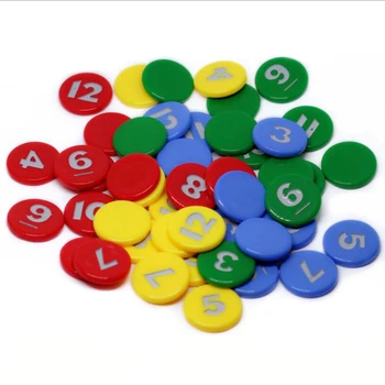 48pcs/set Plastiko Pokerio Žetonų Kortelės Casino Bingo Žaidimas žymas, Įdomus Šeimos Klubas Skaičiavimo Priedai 4 Spalvos
